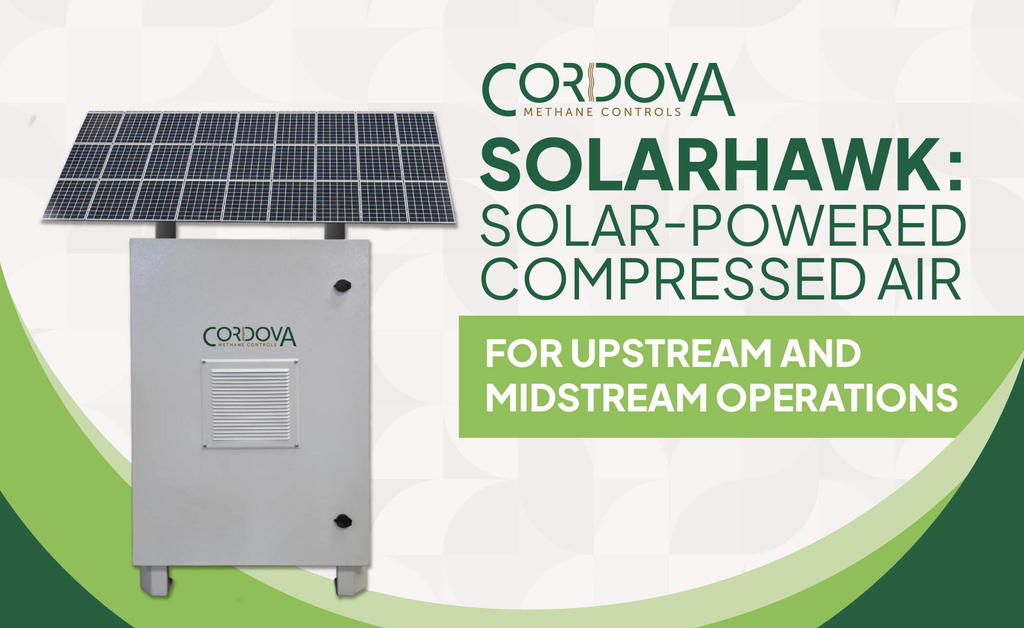 SolarHawk: Solar-powered compressed air for upstream and midstream operations.